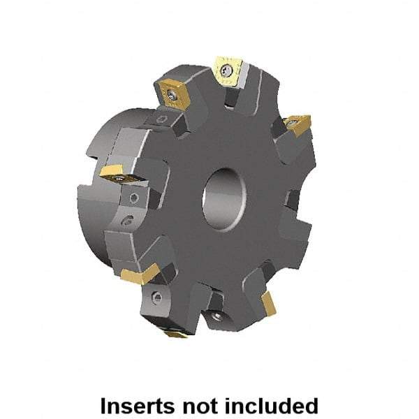 Kennametal - Shell Mount Connection, 0.551" Cutting Width, 1.2563" Depth of Cut, 125mm Cutter Diam, 1.2598" Hole Diam, 8 Tooth Indexable Slotting Cutter - KSSM Toolholder, SP.T 10T3.. Insert, Neutral Cutting Direction - Eagle Tool & Supply