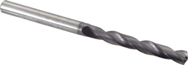 Value Collection - 5/16" 140° Point Solid Carbide Jobber Drill - TiAlN Finish, Spiral Flute, Straight Shank, Right Hand Cut, 2-33/64" Flute Length, 4-41/64" OAL - Eagle Tool & Supply