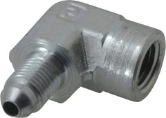 Parker - 1/4" Tube OD, 37° Steel Flared Tube Female Elbow - 1/4 NPTF, Flare x FNPTF Ends - Eagle Tool & Supply