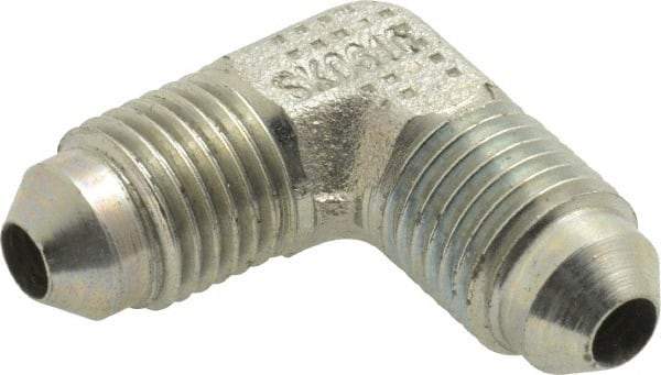 Parker - 1/4" Tube OD, 37° Steel Flared Tube Union Elbow - Flare x Flare Ends - Eagle Tool & Supply