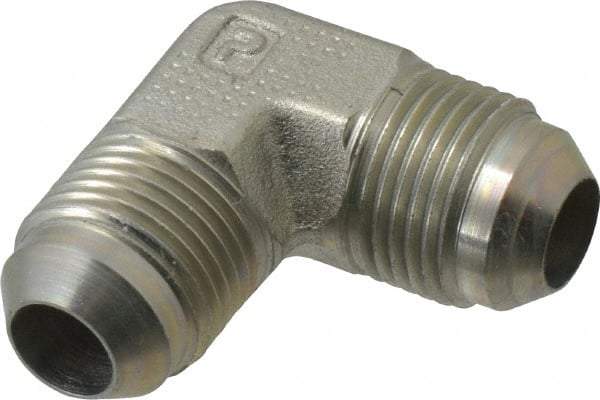 Parker - 1/2" Tube OD, 37° Steel Flared Tube Union Elbow - Flare x Flare Ends - Eagle Tool & Supply