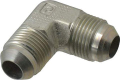 Parker - 1/2" Tube OD, 37° Steel Flared Tube Union Elbow - Flare x Flare Ends - Eagle Tool & Supply