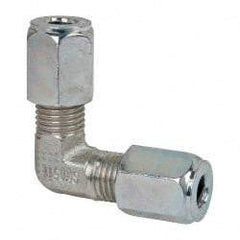 Parker - Metal Flareless Bite Tube Union Elbow - 1/4 NPTF - Eagle Tool & Supply
