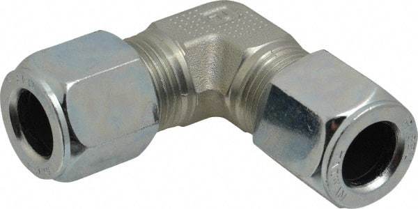 Parker - Metal Flareless Bite Tube Union Elbow - 1/2 NPTF - Eagle Tool & Supply