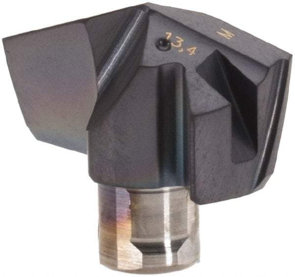 Iscar - Series ICM, 13.41mm Diam Grade IC908 140° Replaceable Drill Tip - Carbide, TiAlN Finish, 13 Seat Size - Eagle Tool & Supply