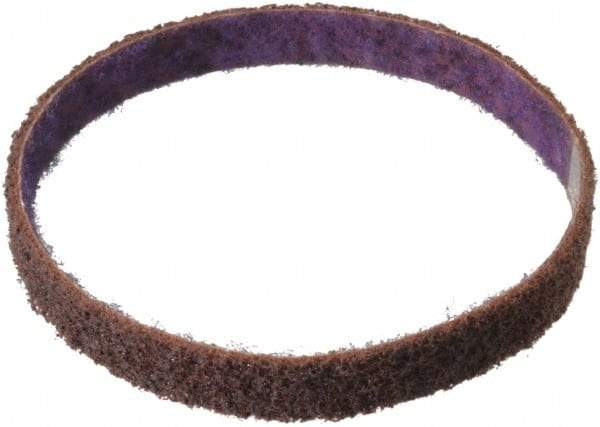 3M - 1/2" Wide x 12" OAL, Aluminum Oxide Abrasive Belt - Aluminum Oxide, Medium, Nonwoven, Series DF-BL - Eagle Tool & Supply