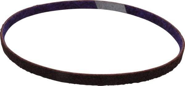 3M - 1/2" Wide x 24" OAL, Aluminum Oxide Abrasive Belt - Aluminum Oxide, Medium, Nonwoven, Series DF-BL - Eagle Tool & Supply