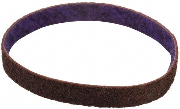 3M - 3/4" Wide x 18" OAL, Aluminum Oxide Abrasive Belt - Aluminum Oxide, Medium, Nonwoven, Series DF-BL - Eagle Tool & Supply