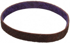 3M - 3/4" Wide x 18" OAL, Aluminum Oxide Abrasive Belt - Aluminum Oxide, Medium, Nonwoven, Series DF-BL - Eagle Tool & Supply