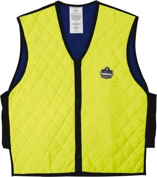 Ergodyne - Size XL, Lime Cooling Vest - 42 to 46" Chest, Zipper Front, Nylon - Eagle Tool & Supply