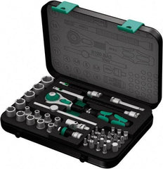 Wera - 42 Piece 1/4" Drive Socket & Bit Set - Comes in Molded Steel Case with High Density Foam Insert - Eagle Tool & Supply