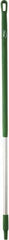 Vikan - 51 x 1-1/4" Aluminum Squeegee Handle - European Threaded Connection, Green - Eagle Tool & Supply