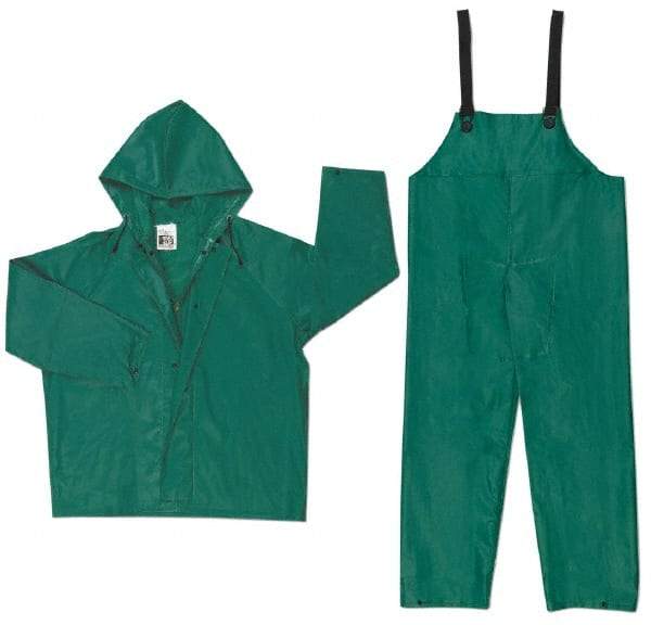 MCR Safety - Size 5XL, Green, Chemical, Rain, Disposable Encapsulated Suit - Attached Hood - Eagle Tool & Supply