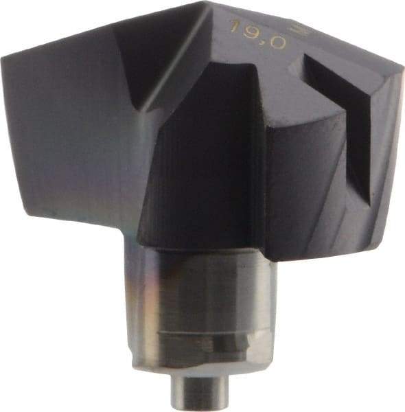 Iscar - Series ICM, 19mm Diam Grade IC908 140° Replaceable Drill Tip - Carbide, TiAlN Finish, 19 Seat Size - Eagle Tool & Supply