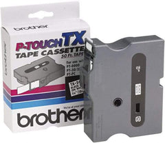 Brother - 3/4" Wide x 600" Long, White Tape Cassette - For Label Maker - Eagle Tool & Supply