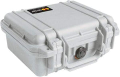 Pelican Products, Inc. - 9-11/16" Wide x 4-7/8" High, Clamshell Hard Case - Silver, Polyethylene - Eagle Tool & Supply