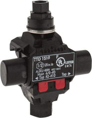 Ideal - 10 to 2 (Tap), 3 to 4/0 (Run) AWG Compatible, Tap Connector - 2.2" OAL x 1.8" OAW x 3.1" OAH - Eagle Tool & Supply