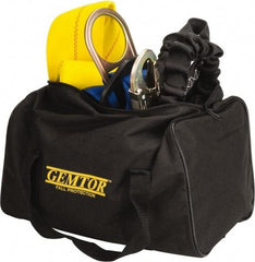 Gemtor - Universal Size, 310 Lb. Capacity, Polyester General Use Fall Protection Kit - Back D Ring, 6 Ft. Lanyard Long, Black - Eagle Tool & Supply