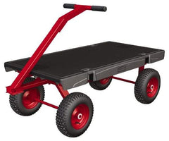 Rubbermaid - 2,000 Lb Capacity Structural Foam/Steel Wagon Truck - Structural Foam Deck, 30" OAW, Rubber Casters - Eagle Tool & Supply