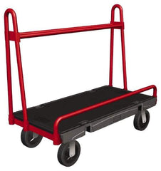 Rubbermaid - 2,000 Lb Capacity Structural Foam/Steel Panel Truck - Structural Foam Deck, 24" OAW, Polyolefin Casters - Eagle Tool & Supply