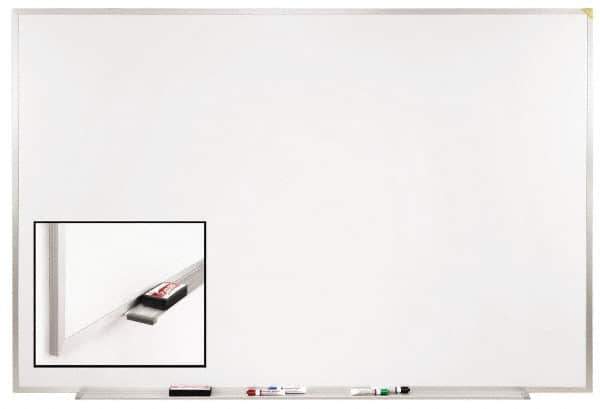 Ghent - 48-1/2" High x 72-1/2" Wide Porcelain on Steel Magnetic Marker Board - Aluminum Frame, 2.63" Deep - Eagle Tool & Supply