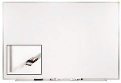 Ghent - 48-1/2" High x 72-1/2" Wide Porcelain on Steel Magnetic Marker Board - Aluminum Frame, 2.63" Deep - Eagle Tool & Supply