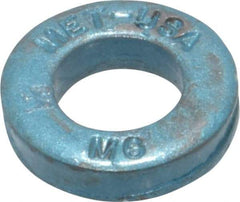 Metric Blue - M6 Screw, Alloy Steel Standard Flat Washer - 6.87mm ID x 13mm OD, 2.7mm Thick - Eagle Tool & Supply