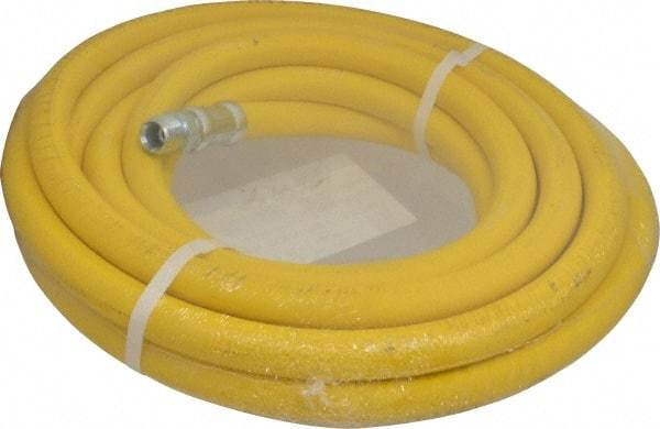 Continental ContiTech - 1/2" ID x 0.89" OD 25' Long Oil Resistant Air Hose - MNPT x MNPT Ends, 500 Working psi, -20 to 190°F, 1/2" Fitting, Yellow - Eagle Tool & Supply