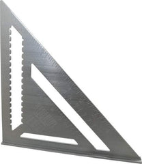 Empire Level - 12" Blade Length, Buffed Finish, Aluminum Rafter Square - 1/16", 0.083", 1/8" Graduation - Eagle Tool & Supply