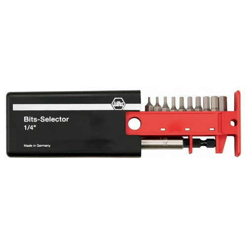 Hex Inch Bit Selector Set 1/16″-1/4″, Magnetic 1/4″ Bit Holder in Plastic Storage Box - Eagle Tool & Supply