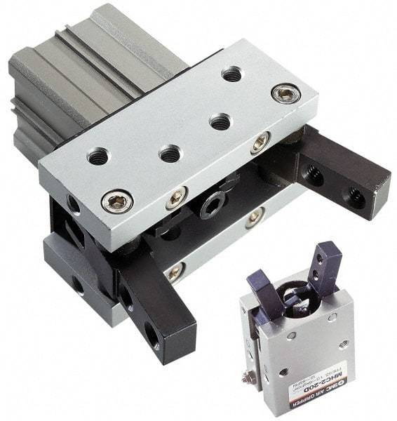 SMC PNEUMATICS - M3x0.5 Single Action Air Gripper - External Parallel Gripper, 36 to 102 psi - Eagle Tool & Supply