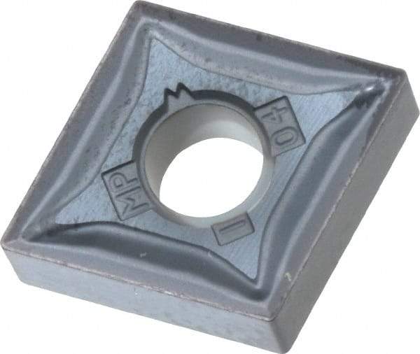 Kennametal - CNMG431 MP Grade KC5010 Carbide Turning Insert - TiAlN Finish, 80° Diamond, 1/2" Inscr Circle, 3/16" Thick, 1/64" Corner Radius - Eagle Tool & Supply