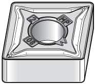 Kennametal - CNMG431 MP1 Grade KC5010 Carbide Turning Insert - TiAlN Finish, 80° Diamond, 1/2" Inscr Circle, 3/16" Thick, 1/64" Corner Radius - Eagle Tool & Supply