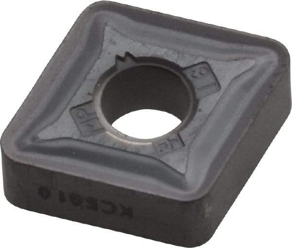 Kennametal - CNMG434 MP Grade KC5010 Carbide Turning Insert - TiAlN Finish, 80° Diamond, 1/2" Inscr Circle, 3/16" Thick, 1/16" Corner Radius - Eagle Tool & Supply