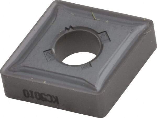 Kennametal - CNMG643 MP Grade KC5010 Carbide Turning Insert - TiAlN Finish, 80° Diamond, 3/4" Inscr Circle, 1/4" Thick, 3/64" Corner Radius - Eagle Tool & Supply