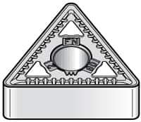 Kennametal - TNMG331 FN Grade KT315 Cermet Turning Insert - TiN/TiCN/TiN Finish, 60° Triangle, 3/8" Inscr Circle, 3/16" Thick, 1/64" Corner Radius - Eagle Tool & Supply