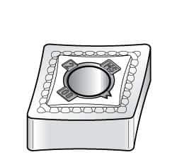 Kennametal - CNMG642 MS Grade KC5525 Carbide Turning Insert - TiAlN Finish, 80° Diamond, 3/4" Inscr Circle, 1/4" Thick, 1/32" Corner Radius - Eagle Tool & Supply