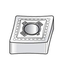 Kennametal - CNMG642 MS Grade KC5525 Carbide Turning Insert - TiAlN Finish, 80° Diamond, 3/4" Inscr Circle, 1/4" Thick, 1/32" Corner Radius - Eagle Tool & Supply