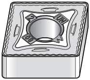 Kennametal - CNHU1205 Grade KCPK30 Carbide Milling Insert - TiN/TiCN/Al2O3 Finish, 0.2126" Thick, 0.3961" Inscribed Circle, 0.8mm Corner Radius - Eagle Tool & Supply