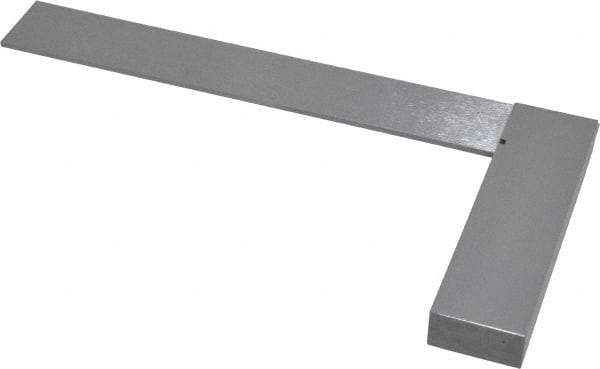 SPI - 6" Blade Length, 4" Base Length Spring Steel Square - 0.0007" (Parallel) & 0.0014" (Square) Accuracy - Eagle Tool & Supply