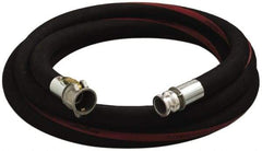 Alliance Hose & Rubber - 1-1/2" ID x 2.03" OD x 25' OAL, Cam & Groove Petroleum Transfer Hose - 150 Max Working psi, -35 to 200°F, 4" Bend Radius, 1-1/2" Fitting, Black - Eagle Tool & Supply