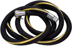 Alliance Hose & Rubber - 1-1/2" ID x 1.91" OD x 25' OAL, Cam & Groove Petroleum Transfer Hose - 250 Max Working psi, -40 to 200°F, 1.5" Bend Radius, 1-1/2" Fitting, Black - Eagle Tool & Supply