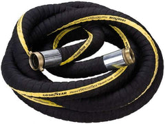 Alliance Hose & Rubber - 2" ID x 2.43" OD x 25' OAL, Male x Female Petroleum Transfer Hose - 250 Max Working psi, -40 to 200°F, 2" Bend Radius, 2" Fitting, Black - Eagle Tool & Supply