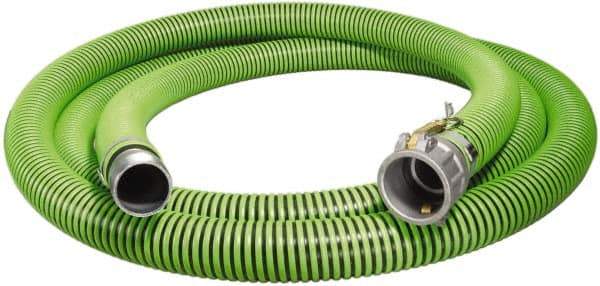 Alliance Hose & Rubber - -40 to 180°F, 4" Inside x 4.67" Outside Diam, Thermoplastic Rubber with Polyethylene Helix Liquid Suction & Discharge Hose - Green & Black, 20' Long, 29 Vacuum Rating, 40 psi Working & 150 psi Brust Pressure - Eagle Tool & Supply