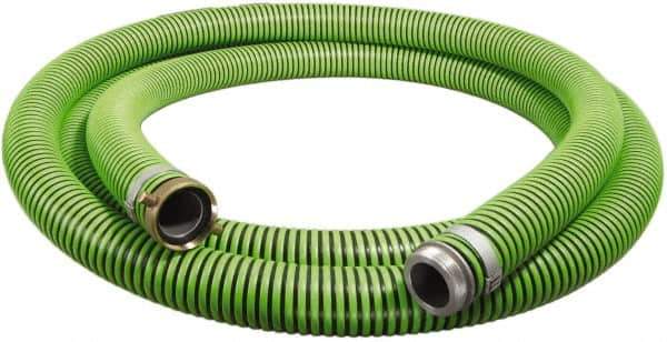 Alliance Hose & Rubber - -40 to 180°F, 6" Inside x 6-3/4" Outside Diam, Thermoplastic Rubber with Polyethylene Helix Liquid Suction & Discharge Hose - Green & Black, 20' Long, 29 Vacuum Rating, 25 psi Working & 150 psi Brust Pressure - Eagle Tool & Supply