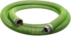 Alliance Hose & Rubber - -40 to 180°F, 4" Inside x 4.67" Outside Diam, Thermoplastic Rubber with Polyethylene Helix Liquid Suction & Discharge Hose - Green & Black, 20' Long, 29 Vacuum Rating, 40 psi Working & 150 psi Brust Pressure - Eagle Tool & Supply