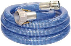 Alliance Hose & Rubber - -40 to 150°F, 1-1/2" Inside x 1.77" Outside Diam, PVC Liquid Suction & Discharge Hose - Transparent Blue, 20' Long, 29 Vacuum Rating, 89 psi Working Pressure - Eagle Tool & Supply