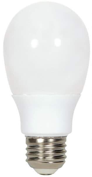 Value Collection - 9 Watt Fluorescent Residential/Office Medium Screw Lamp - 2,700°K Color Temp, 450 Lumens, A19, 6,000 hr Avg Life - Eagle Tool & Supply