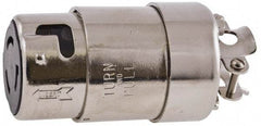 Hubbell Wiring Device-Kellems - 125 VAC, 50 Amp, NonNEMA Configuration, Marine Grade, Self Grounding Connector - 1 Phase, 2 Poles, IP20, 0.44 to 1.14 Inch Cord Diameter - Eagle Tool & Supply