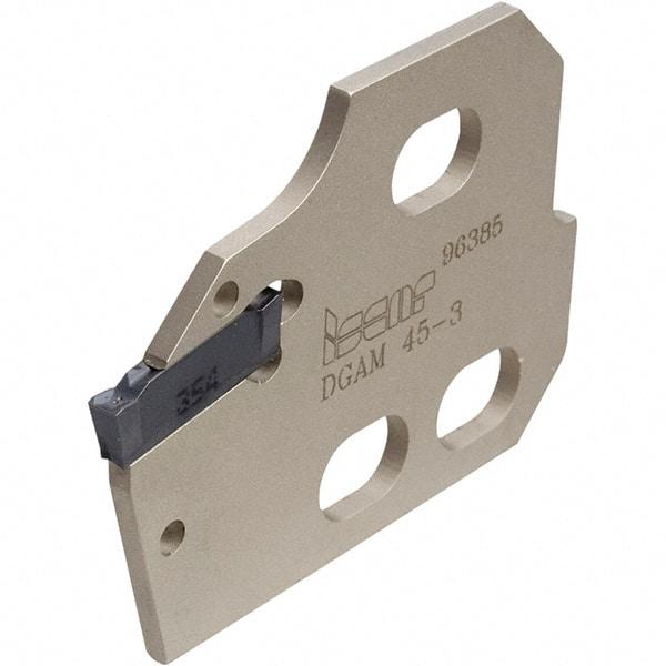 Iscar - Neutral Cut, 1/8" Insert Width, Cutoff & Grooving Support Blade for Indexables - 0.094" Head Projection - Eagle Tool & Supply